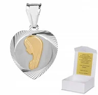 Biżuteria dla dzieci - 925 Srebrny Medalik Katolicki 925 2,13g 2,5cm M35 - miniaturka - grafika 1