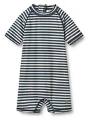 Pajacyki dla niemowląt - Wheat Kombinezon kąpielowy "Cas" w kolorze granatowo-kremowym - miniaturka - grafika 1