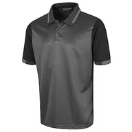 Koszulki męskie - Island GREEN Męska koszulka polo do golfa w kratkę zębów Coolpass odprowadzająca wilgoć - miniaturka - grafika 1