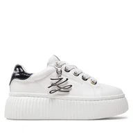 Sneakersy damskie - Sneakersy KARL LAGERFELD KL42376A Biały - miniaturka - grafika 1