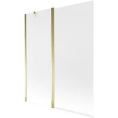 Parawany nawannowe - Mexen Flip parawan nawannowy 1-skrzydłowy 140 x 150 cm, szron, złoty - miniaturka - grafika 1