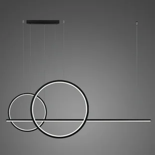 Lampa wisząca LINEA No.4 Φ60/40 cm czarna 4k Altavola Design - Lampy sufitowe - miniaturka - grafika 1