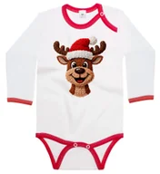 Body dla niemowląt - Body dziecięce Wesoły Świąteczny Renifer Jak Z Szydełka Święta 98/104 - miniaturka - grafika 1
