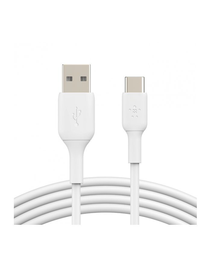 1x2 Belkin USB-C/USB-A PVC Cable 1m, 2Pack Kolor: BIAŁY CAB001bt1MWH2PK