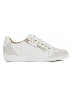 Geox Skórzane sneakersy "Myria" w kolorze kremowym - Trampki damskie - miniaturka - grafika 1