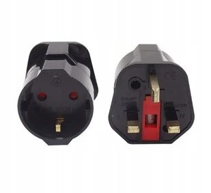 ADAPTER GNIAZDO PL NA WTYK US UK PRZEJ��CI��WKA ZASILANIA Z BEZPIECZNIKIEM - Pozostałe akcesoria do telefonów - miniaturka - grafika 1