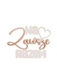 Drewniany napis - Na zawsze razem 5szt biały - Zabawki kreatywne - miniaturka - grafika 1