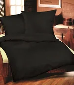 Pościel - Pościel bawełniana 140x200 czarna 27 jednobarwna - miniaturka - grafika 1