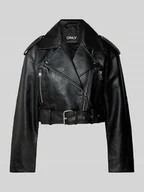Kurtki damskie - Kurtka w stylu Biker z kieszeniami zapinanymi na zamek błyskawiczny model ‘VERA’ - miniaturka - grafika 1