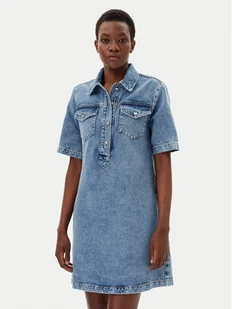 Liu Jo Sukienka jeansowa UA5191 D4990 Niebieski Regular Fit - Sukienki - miniaturka - grafika 1