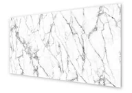 Dekoracje domu - Panel kuchenny HOMEPRINT Biały marmur dekoracyjny 100x50 cm - miniaturka - grafika 1
