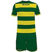 Zestawy męskiej odzieży sportowej - Givova, kit rugby, zielony ciemno/żółty, L - miniaturka - grafika 1