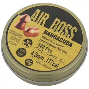 Apolo - Śrut do wiatrówki Air Boss Barracuda Copper -  4.52 mm - 500 szt - E30002-2.G2 - Amunicja do wiatrówek - miniaturka - grafika 3