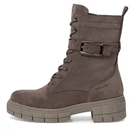 Botki damskie - Tamaris Comfort Damskie buty 8-85213-41, skórzane, Comfort Fit, wymienna wkładka, sportowe buty na co dzień, buty z dekoracją, botki, antracytowy, 40 EU Weit - miniaturka - grafika 1