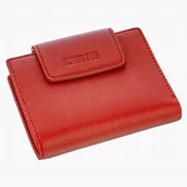 Portfele - Portfel Damski BIG STAR Czerwony Elegancki Modny EKO SKÓRA Średni Lakier - miniaturka - grafika 1