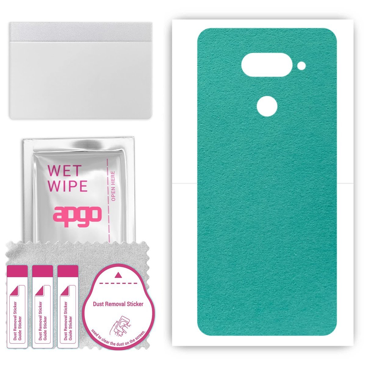 Folia naklejka skórka strukturalna na TYŁ Zamsz do LG Q70 - Zamsz Miętowy - apgo SKINS