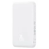 Powerbanki - Baseus Magnetyczny mini powerbank 5000mAh 20W biały - miniaturka - grafika 1