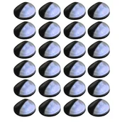 Lampy ogrodowe - vidaXL Solarne lampy ścienne LED do ogrodu, 24 szt., okrągłe, czarne - miniaturka - grafika 1