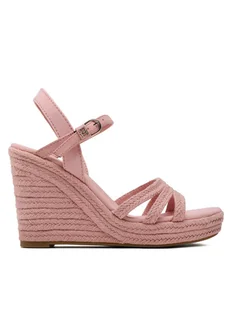 Tommy Hilfiger Espadryle Essential Wedge Sandal FW0FW07159 Różowy - Espadryle damskie - miniaturka - grafika 1