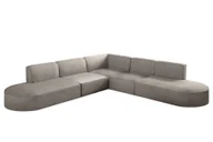 Narożniki - Narożnik Designerski MODENA CORNER, tkanina Poso, wiele kolorów Jasnobrązowy - miniaturka - grafika 1