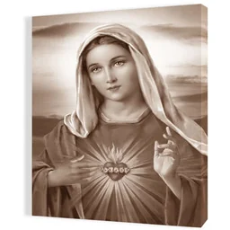 Obraz religijny na płótnie Serce Maryi - Ikony i obrazy sakralne - miniaturka - grafika 1