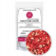 Dodatki do ciast w proszku - Owocowe Safari Liofilizowane mix Jabłko Malina Truskawka Wiśnia 80g Doypack - miniaturka - grafika 1