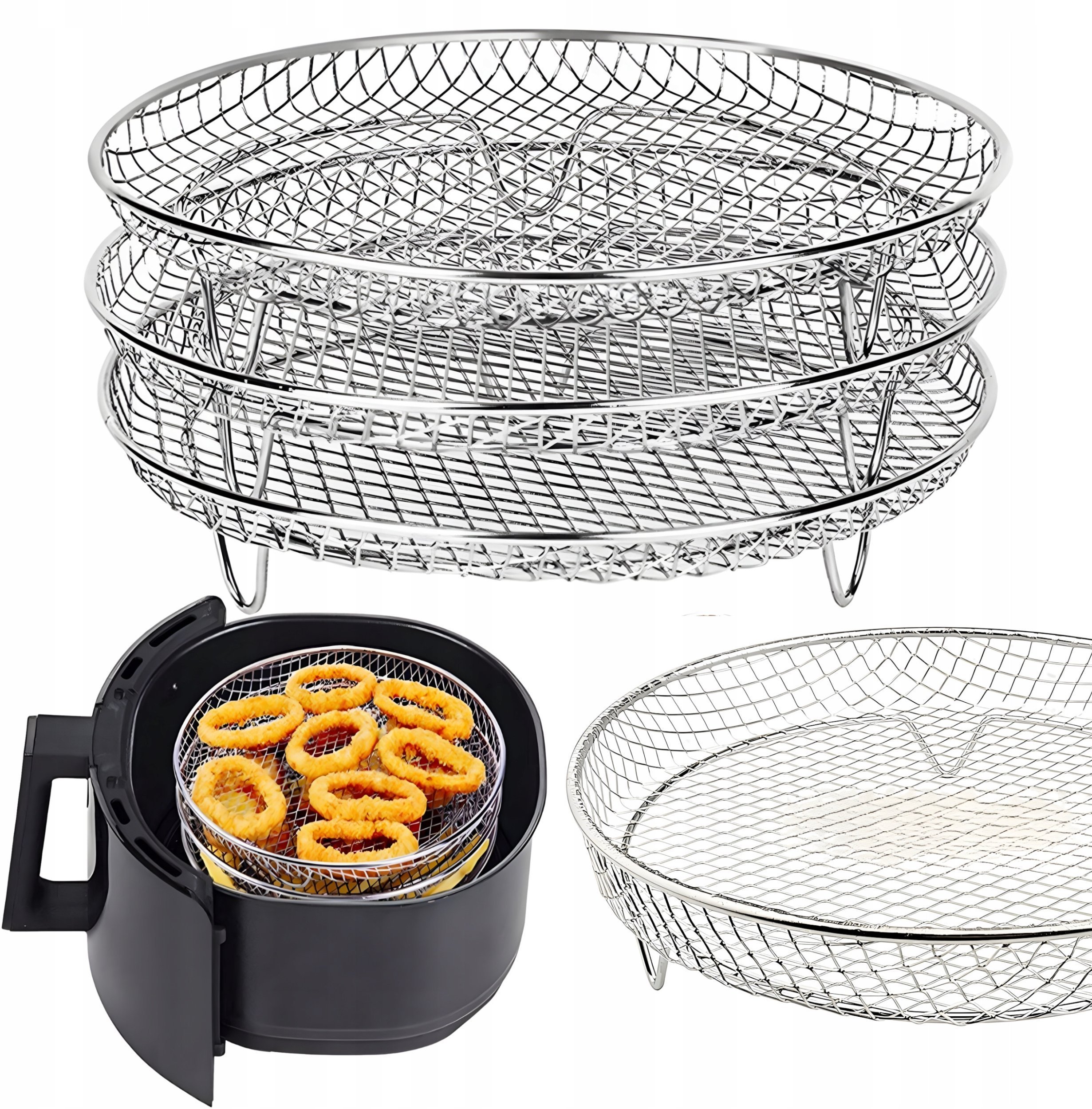 Ronic Zyle RUSZT DO FRYTKOWNICY beztłuszczowy OKRĄGŁY 3SZT