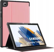 Etui do tabletów - Tokilo Etui Samsung Galaxy Tab A8 10.5" Skórzane Funkcja Podstawki Różowy - miniaturka - grafika 1