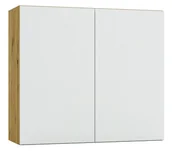 Szafki kuchenne - Szafka kuchenna górna 80 cm dąb artisan + popiel H6-A25 - miniaturka - grafika 1