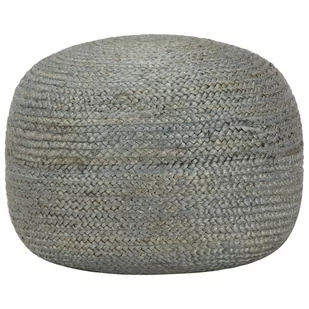vidaXL Ręcznie robiony puf, zieleń oliwkowa, 45 x 30 cm, juta - Pufy i podnóżki - miniaturka - grafika 1