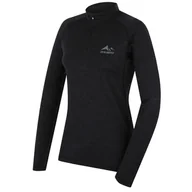 Koszulki sportowe damskie - Damska bielizna termoaktywna Husky Merow zip L Rozmiar: L / Kolor: czarny - miniaturka - grafika 1