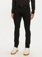 Spodnie męskie - Tommy Jeans Jeansy Austin DM0DM20708 Czarny Slim Fit - miniaturka - grafika 1
