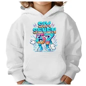 Bluzy dla dziewczynek - BLUZA DZIECIĘCA Z KAPTUREM 67 SIX SEVEN VIRAL 104 DLA DZIECKA PREZENT - miniaturka - grafika 1