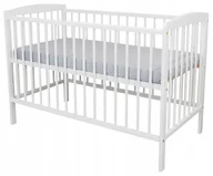 Łóżeczka i kojce - Białe łóżeczko dziecięce Andrzej 120x60 materac kokos-gryka - miniaturka - grafika 1