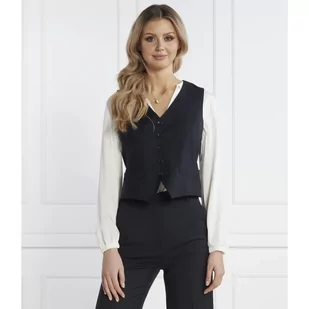 Weekend MaxMara Wełniana kamizelka NAVY | Regular Fit - Kamizelki damskie - miniaturka - grafika 1