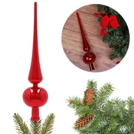 Ozdoby bożonarodzeniowe - Czerwony szpic, czubek na choinkę, świąteczna ozdoba szczytowa 30 cm - miniaturka - grafika 1