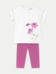 Mayoral Komplet t-shirt i legginsy 1734 Różowy Regular Fit - Legginsy - miniaturka - grafika 1