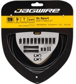 Części rowerowe - Jagwire Jagwire 2X Sport Shift Linka przerzutki - zestaw do Shimano/SRAM, black 2020 Linki przerzutki i pancerze - miniaturka - grafika 1