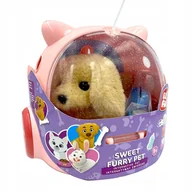 Zabawki interaktywne dla dzieci - Elefun Sweet Furry Pet Puszysty Interaktywny Zwierzak PIESEK + Akcesoria - miniaturka - grafika 1