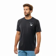 Koszulki męskie - Męski t-shirt Jack Wolfskin VONNAN S/S GRAPHIC T M phantom - S - miniaturka - grafika 1