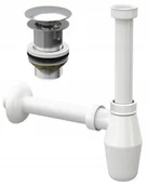 Korki do umywalek - Korek Klik Klak + Syfon Do Umywalki Z Przelewem - miniaturka - grafika 1