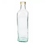 Domowy wyrób alkoholu - Browin Butelka szklana kwadratowa z zakrętką 0,75l, marki 1719 - miniaturka - grafika 1