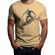 Koszulki męskie - Koszulka Nowoczesna T-Shirt ''Silver Surfer'' Bawełna XL - miniaturka - grafika 1