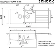 Zlewozmywaki - SCHOCK SIGNUS D-200 BRONZE (Cristadur) - miniaturka - grafika 1