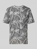 Koszulki męskie - T-shirt z prążkowanym, okrągłym dekoltem model ‘PERRY’ - miniaturka - grafika 1