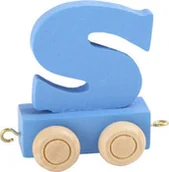 Pociągi dla dzieci - Small Foot Design Wagonik z literką S Alfabet Pociąg - miniaturka - grafika 1