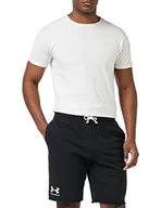 Spodenki męskie - Under Armour Under Armour Szorty męskie Rival Terry czarny Black / / Onyx White (001) S 1361631-001-Small - miniaturka - grafika 1