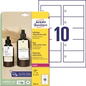 Etykiety samoprzylepne i bloki etykiet - Zawieszki kartonowe Avery 90x50 185g 100 szt. - miniaturka - grafika 1