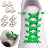 Akcesoria obuwnicze - Sznurówki gumowe rozciągające zielone - miniaturka - grafika 1