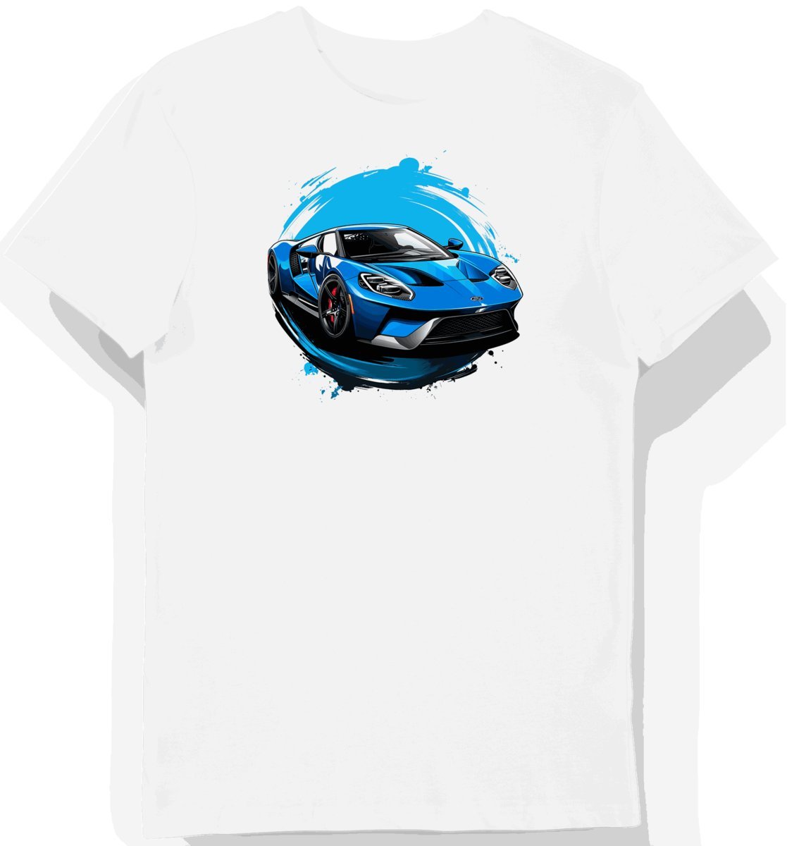 Koszulka męska biała Z Motywem Eleganckiego Forda GT 3XL